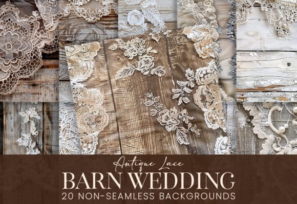 Antique Wedding Lace Distressed Barnwood: Timeless Elegance in Design