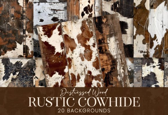 Cowhide Animal Print Rustic Wood Boards: A Unique Design Element for Creative Projects