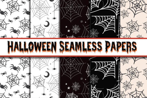 Enhancing Halloween Creations with Black Halloween Seamless Digital Papers