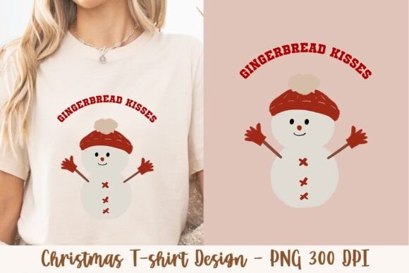Gingerbread Kisses Snowman 2: A Festive Graphic for Creative Projects