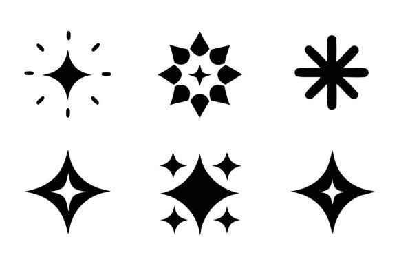Holiday Sparkle Silhouette Icon Bundle