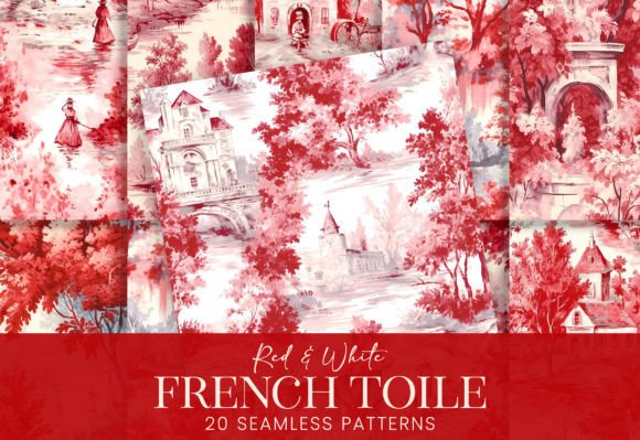 Red French Country Toile Fabric Patterns: A Timeless Design for Modern Creativity