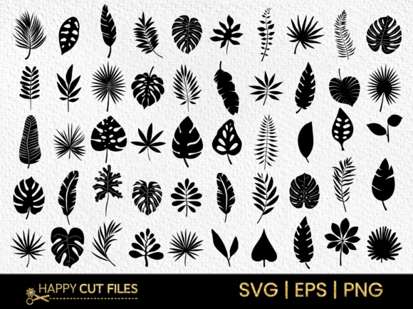 Tropical Leaf SVG Bundle and Leaf Clipart: A Comprehensive Creative Resource